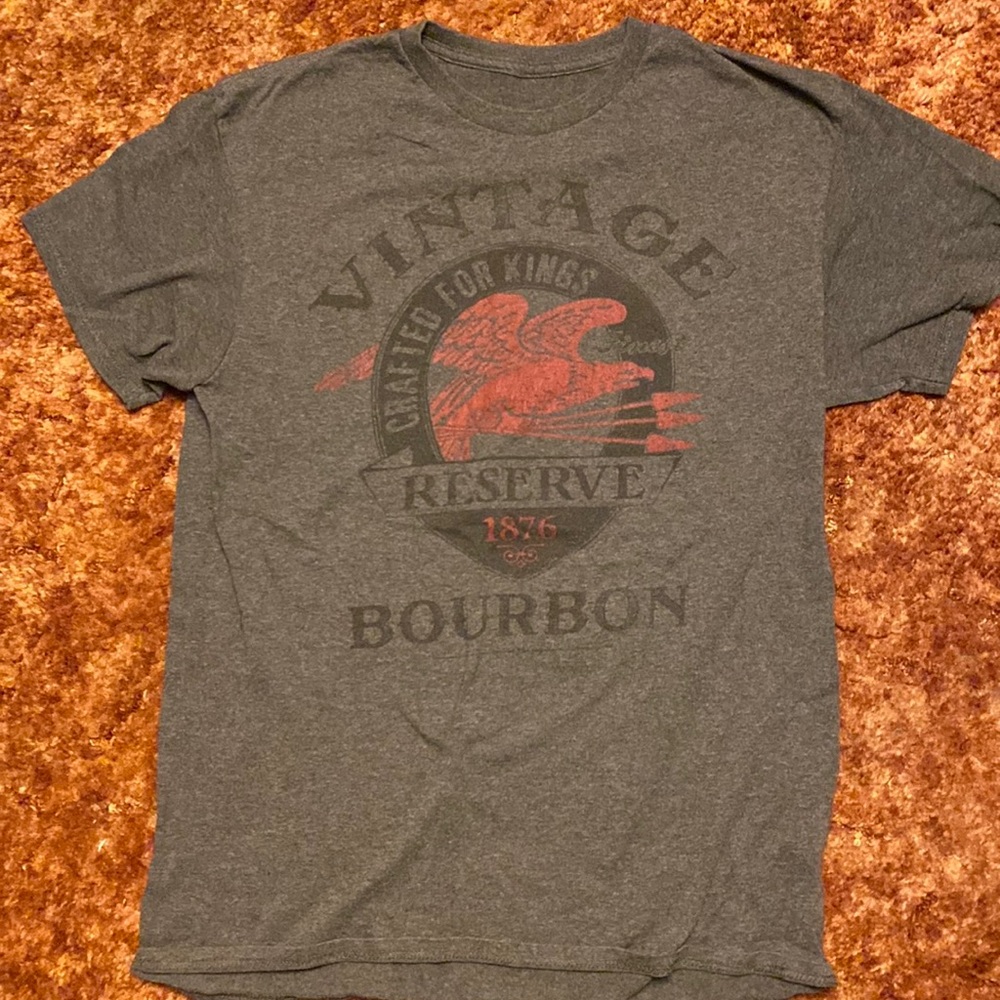 Vintage Bourbon Charcoal T-Shirt. Size Medium